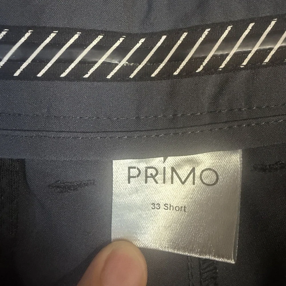 PRIMO Jogger Pants Men 33 Short Gray Stretch Slim Dress Golf Performance Preppy